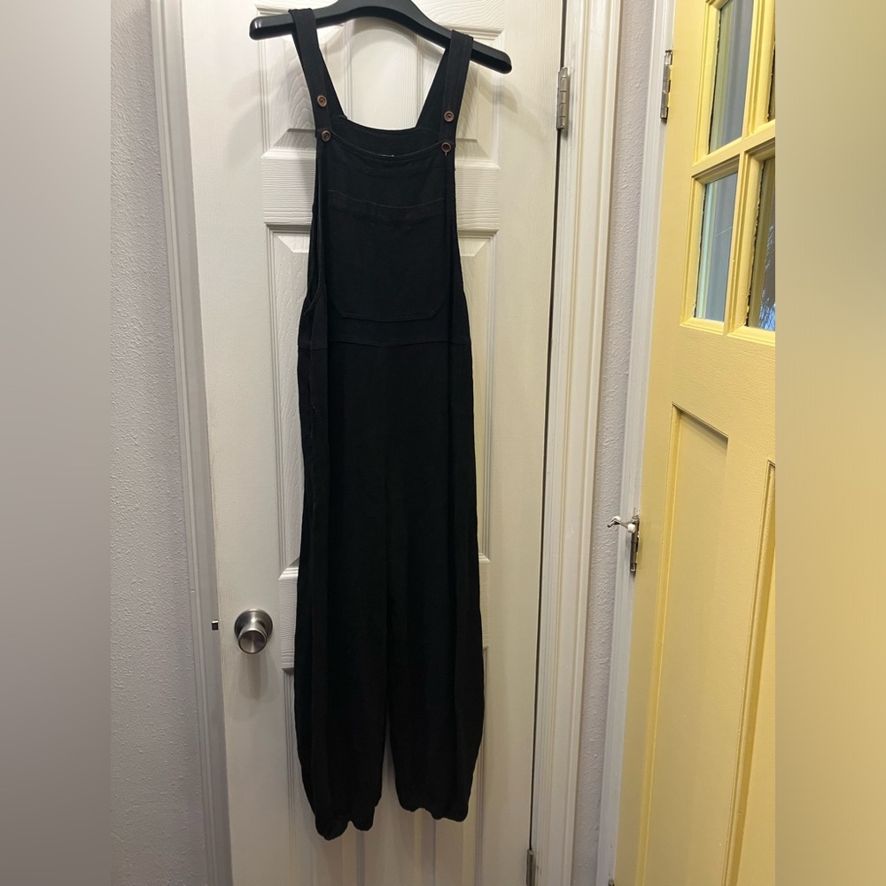kleën black linen Jumpsuit overalls